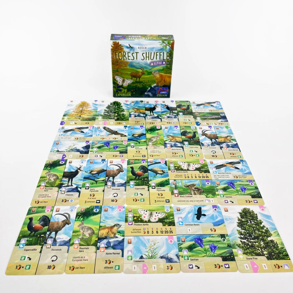 Forest Shuffle Kartenspiel – Cleveres Strategiespiel, Spaß für die ganze Familie, Kinder und Erwachsene – WALDRAND, ALPEN, Erweiterungsspiel