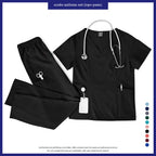Niaahinn Scrubs Uniforms Sets Großhandel Medizinische Kasacks Stretch-Anzug Gesundheitswesen Pflegeuniform Unisex OP-Kasacks Damen Herren