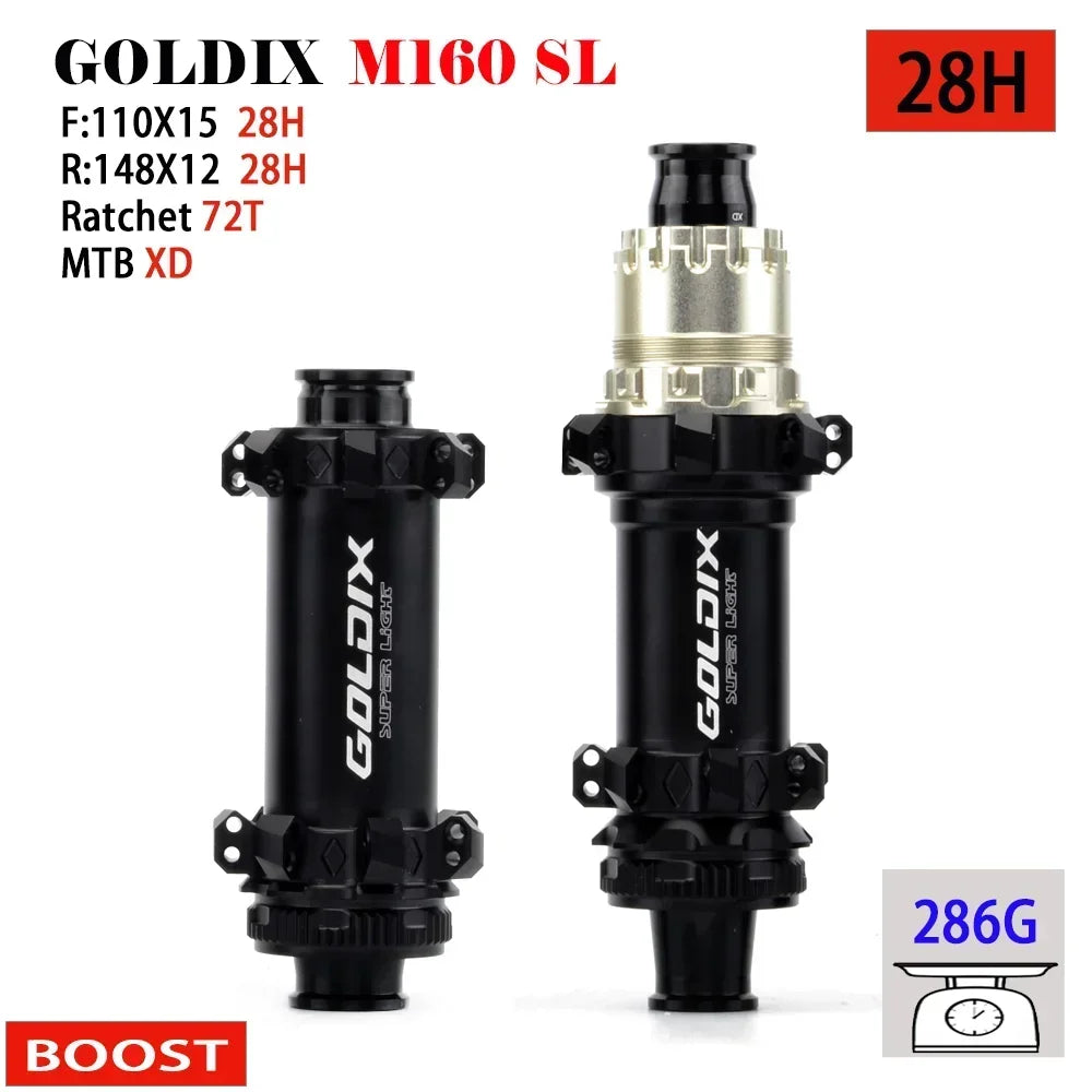 GOLDIX M160 Superleichte MTB BOOST Naben Center Lock Disc 28H Ratchet 72T Mountain XD Fahrradnabe für Shimano SRAM 11 12 Speed