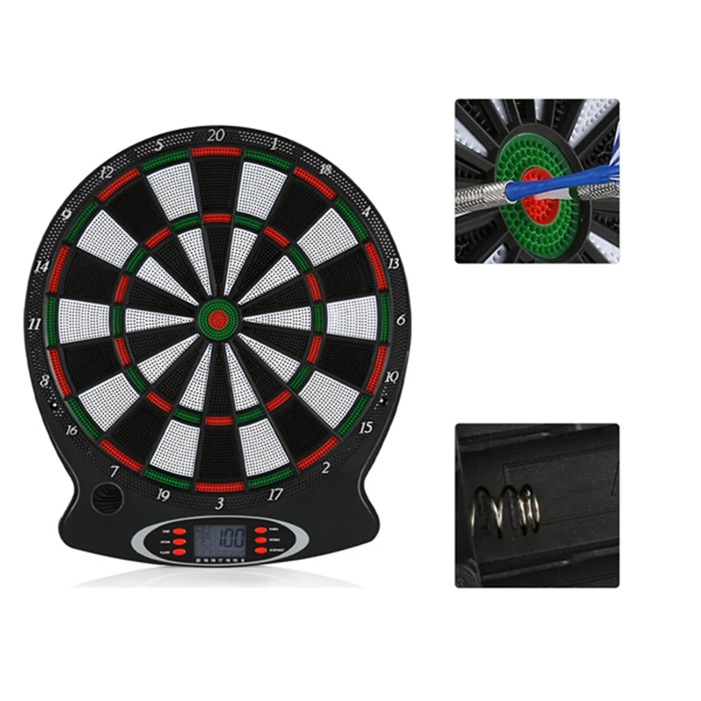 Professionelle elektronische Dartscheibe mit LCD-Anzeige, 6 Darts inklusive, für Zuhause, Bar und Party