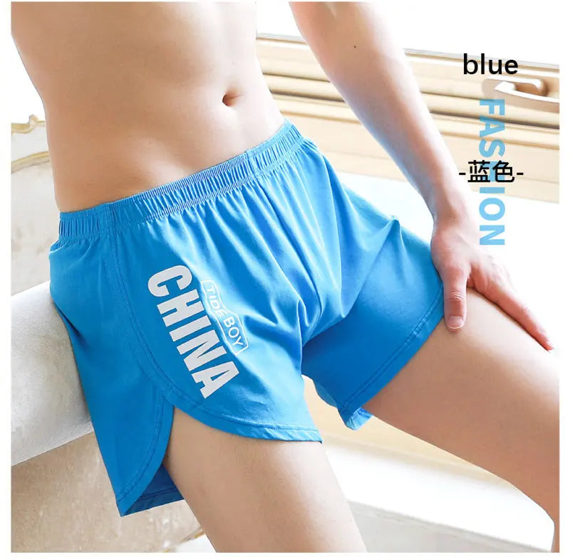 Fashion Locker Herrenunterwäsche 100% Baumwolle Weiche Mittelbund-Boxershorts Atmungsaktive Unterhosen Jungen Große Größen Boxershorts Schlafanzug