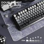 ATTACK SHARK M75 Wireless Membrane Gaming Keyboard with Knob&OLED Display Bluetooth/2.4Ghz Rainbow Backlit Gradient PBT Keycaps
