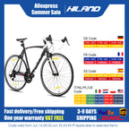 Hiland 700c Rennrad, 14 Gänge, leichter Aluminiumrahmen, Rennrad, City-Commuter-Rennrad für Damen und Herren