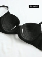Hochwertiges sexy Dessous-Set für Damen aus Spitze mit Schnürung und Bügel-Push-up, 2-teiliges Set für den täglichen Gebrauch, Unterwäsche-Set A2127