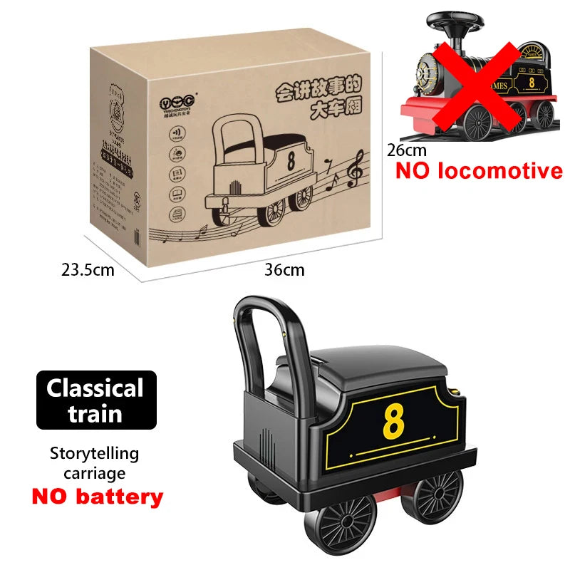 Kinder Zug Reitspielzeug Eisenbahn Klassisches Elektromodell Kann Einen Kleinen Zug Schienenwagen Transportieren Kinder Baby Lauflernwagen Spielzeug Jungen