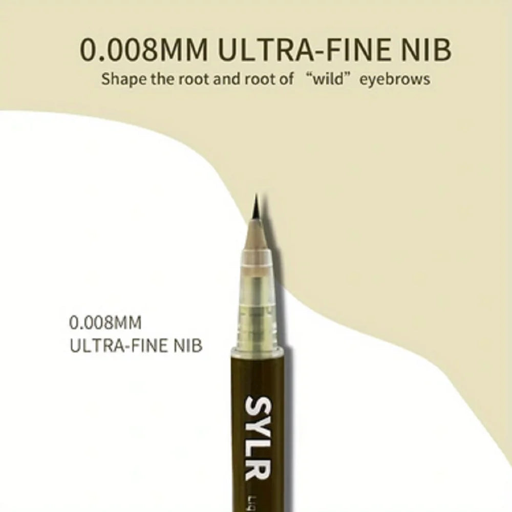 0,008 mm Ultra Feiner Augenbrauenstift Lang Anhaltend Wischfest Wasserfest Schweißfest Hochpigmentiert Einfach Aufzutragen Flüssiger Augenbrauenstift
