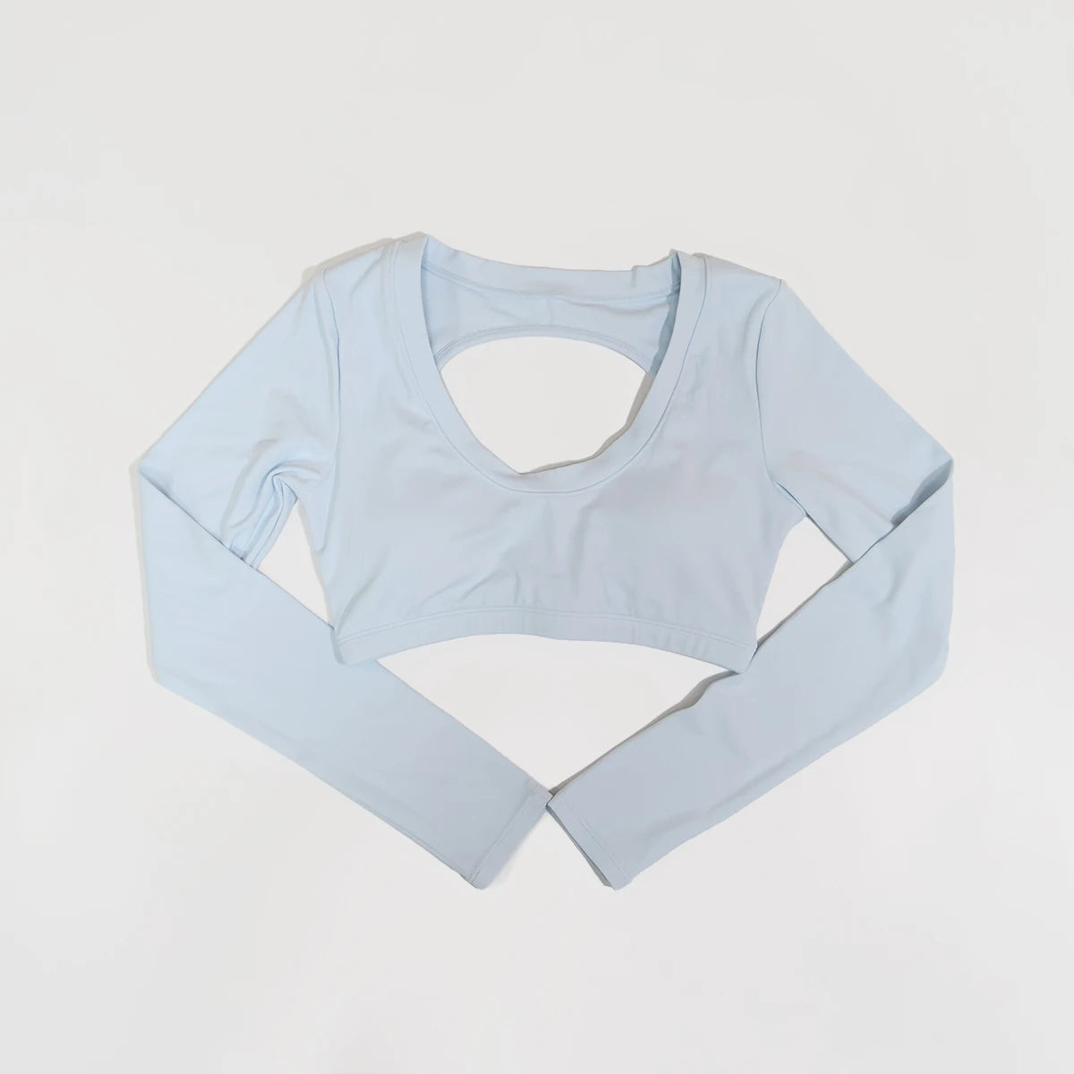 Neue Sommer Damen Rückenloses Langarm Yoga-Top Atmungsaktive weiche Sportbekleidung für Fitness-Training Bequeme Fitnesskleidung für Frauen