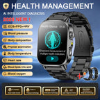 Neue Herren Smartwatch für präzise Gesundheitsdiagnose: EKG, Blutdruck, Blutsauerstoff, Blutfett, Harnsäure, Temperatur, Bluetooth-Anruf