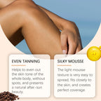 Ouhoe 100ml Sunless Self Tanning Mousse QuickDry Bronze Bronzer Natural Looking Tan for Face and Body Waterproof Outdoor Formula