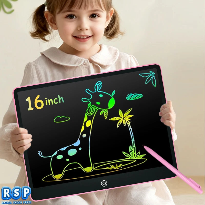 16 Zoll großes LCD-Schreibbrett 10 Zoll Zeichentablett Kinder Schreib- und Maltablett Pädagogisches Spielzeug für 3-12 Jahre Mädchen Jungen