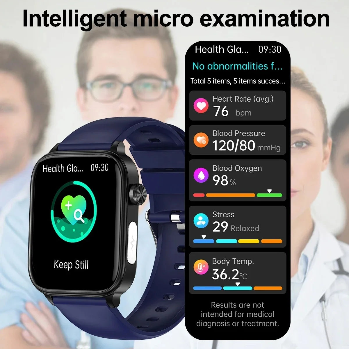 2025 Neue KI-Diagnose Blutfette Harnsäure Körperzusammensetzung Test Smartwatch für Herren EKG+PPG Bluetooth Anruf Gesundheits-Smartwatch
