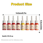 KVM 8 Farben 5ML Lippen-Tattoo-Tinte Microblading-Tinten Semi Permanent Make-up Pigment Tattoo-Tinte Body Art Lippenfarbe Tattoo Zubehör