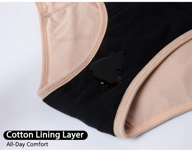 3 Stk./Set Menstruationshöschen Damen sehr starke Blutung Menstruationsunterwäsche High Waist Auslaufsicher Period Panties für Mädchen Set