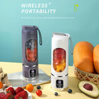 Tragbarer elektrischer Entsafter USB-Lade Mini-Akku-Entsafterflasche 450 ml Becher Obstmixer Handmixer für Zuhause, Reisen, Büro