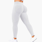 Nahtlose Damen-Yogahose mit festem Bund, dreifachem Bund, sexy, hüfthebend, enge Sporthose, Fitness-Trainings-Yogahose