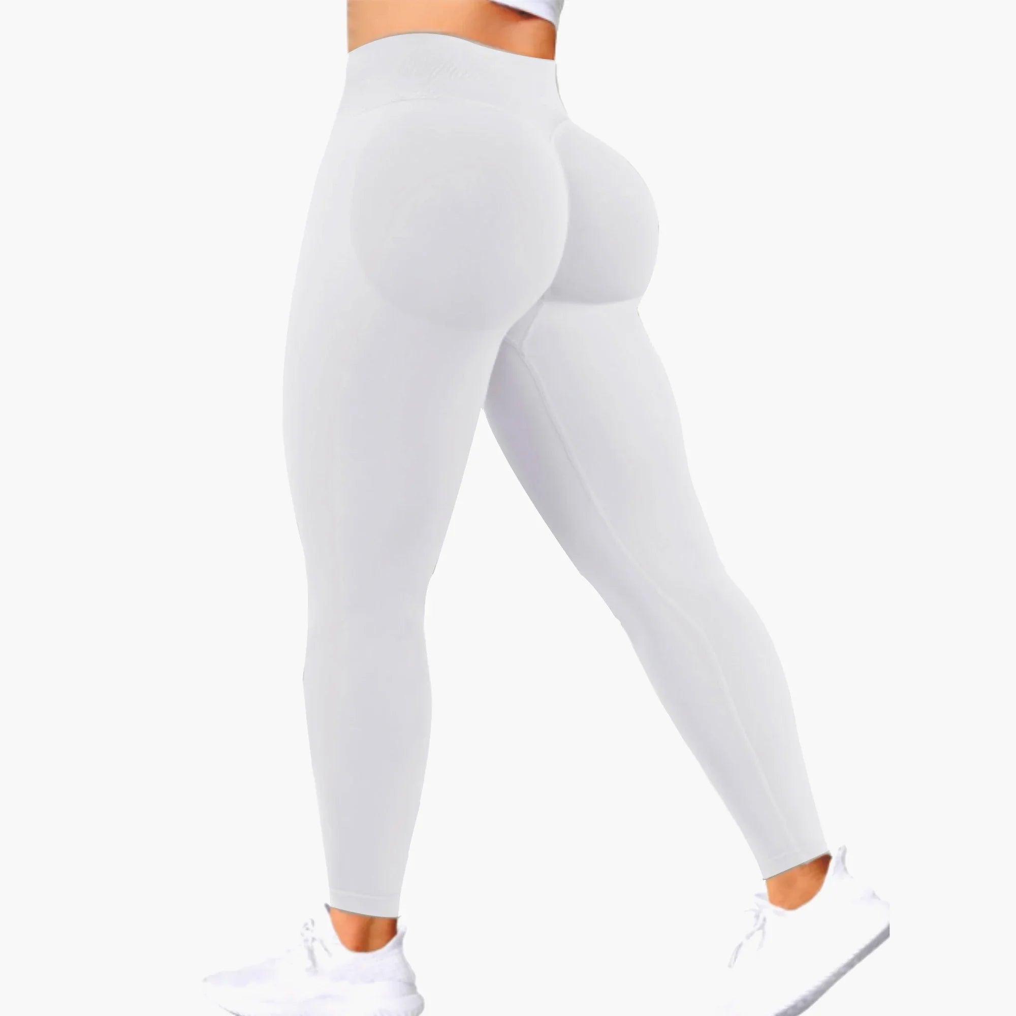 Nahtlose Damen-Yogahose mit festem Bund, dreifachem Bund, sexy, hüfthebend, enge Sporthose, Fitness-Trainings-Yogahose