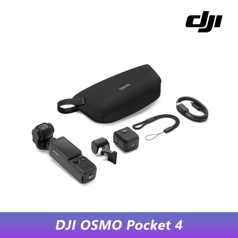 【2026 NEU】DJI Osmo Pocket 4 Taschengimbal Vlog-Kamera 1″ CMOS & 4K/240fps 3-Achsen-Stabilisierung 2× verlustfreier Zoom 107 GB interner Speicher 2" drehbarer Bildschirm Videokamera für Fotografie Neu Original