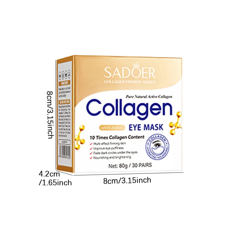 Kollagen-Augenmaske, tief feuchtigkeitsspendend, strafft die Haut um die Augen, Augenpflege, Anti-Aging-Hautpflege, verjüngt die Haut