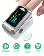 【Lokalversand】HealthTree Fingerpulsoximeter Blutsauerstoffsättigung SpO2 PI Oximeter Pulsoximeter Bluetooth APP-Steuerung