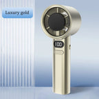 3000 mAh Handheld Mini-Ventilator Elektrischer Handventilator Eiskompresse Hochgeschwindigkeitskühlung USB wiederaufladbar Tragbares LED-Digitaldisplay