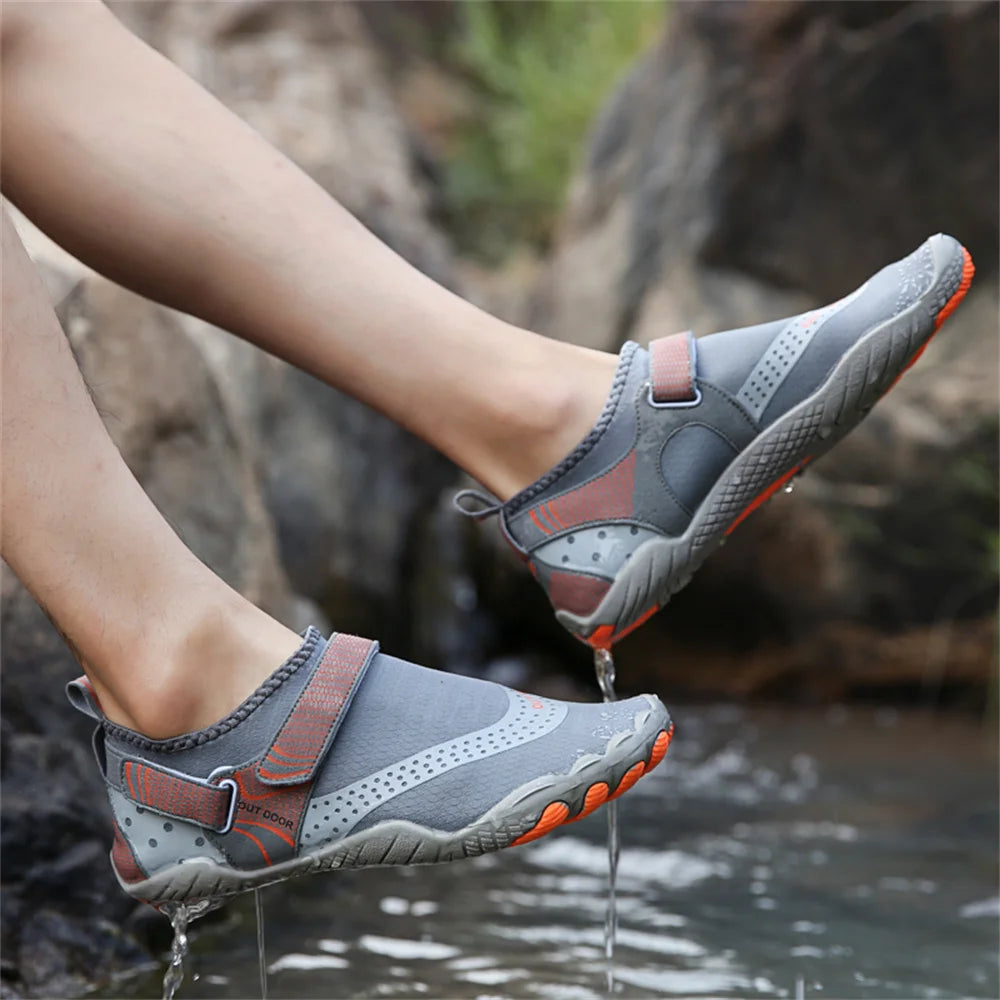 Herren Damen Wasserschuhe Schnell Trocknend Rutschfest Fünf-Finger-Schuhe Outdoor-Watschuhe Schwimmschuhe Barfuß Aquaschuhe Leichte Sneakers