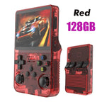 128G R36S Retro Handheld-Videospielkonsole Linux-System 3,5 Zoll IPS-Bildschirm R35s Pro Tragbarer Taschen-Videoplayer 64 GB Spiele