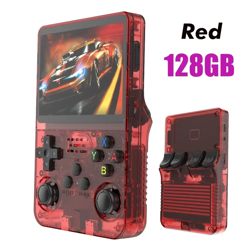 128G R36S Retro Handheld-Videospielkonsole Linux-System 3,5 Zoll IPS-Bildschirm R35s Pro Tragbarer Taschen-Videoplayer 64 GB Spiele