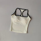 Sport- und Fitnessweste mit Brustpolster Sommer Stoßfest Schönheitsrücken Nude Feeling Anzug Pilates Training Yoga Top Yoga Kleidung
