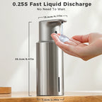 480ml Küchen-Seifenspender Automatischer Sensor Händedesinfektionsmittel Maschine Intelligenter elektrischer Körperwasch-Seifenspender aus 304 Edelstahl