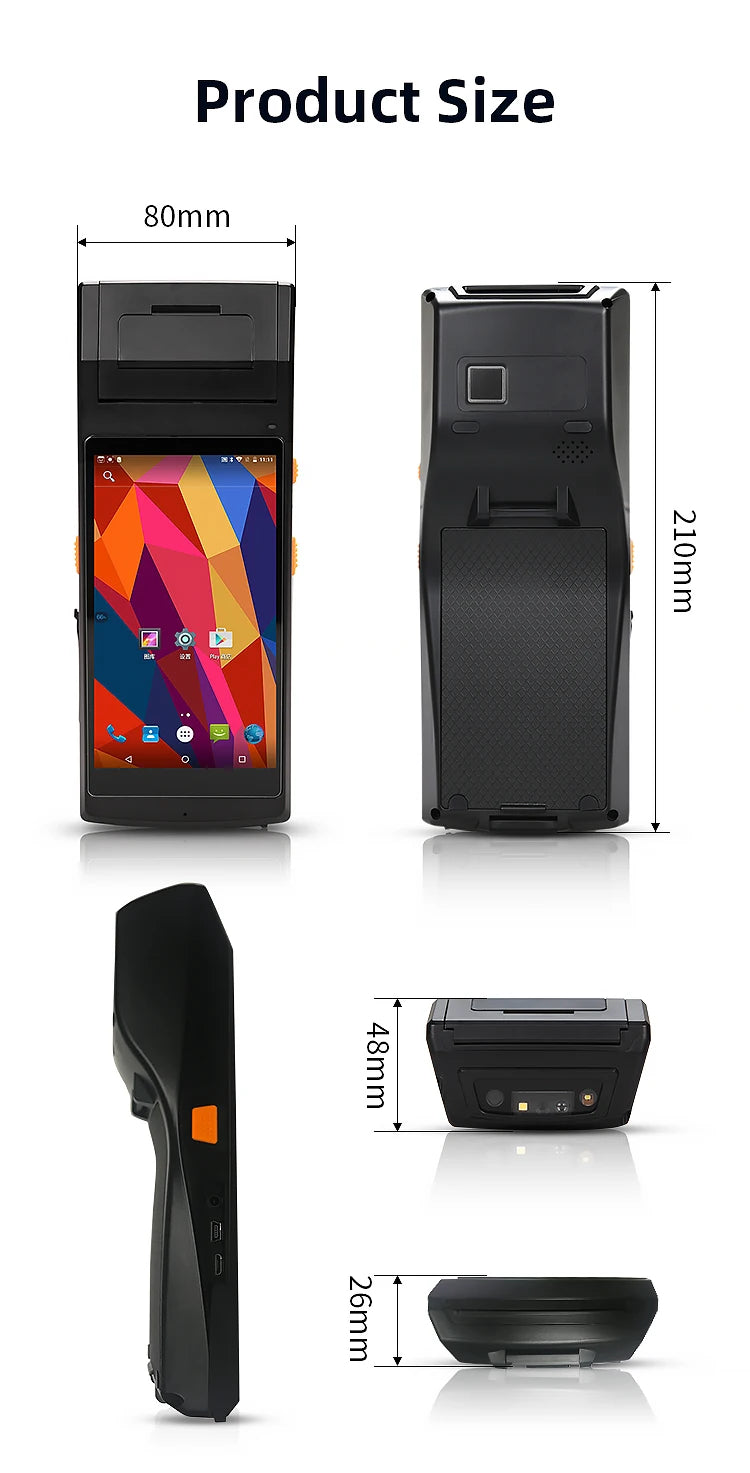 5,5 Zoll Android 11 4+64G Robustes mobiles Computer-PDA für Parkgebührensystem, Zahlungsterminal, Handheld-PDA