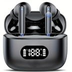 Drahtlose Kopfhörer 40dB Geräuschunterdrückung Bluetooth 5.3 Kopfhörer 6 Mikrofone ENC mit LED-Anzeige HD-Anruf TWS-Ohrhörer Transparenzmodus