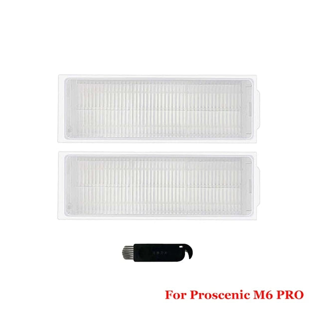 Zubehör für Proscenic M6 Pro Saugroboter Ersatzteile Hauptbürste Seitenbürste Hepa-Filter Wischtuchpad Ersatzteile