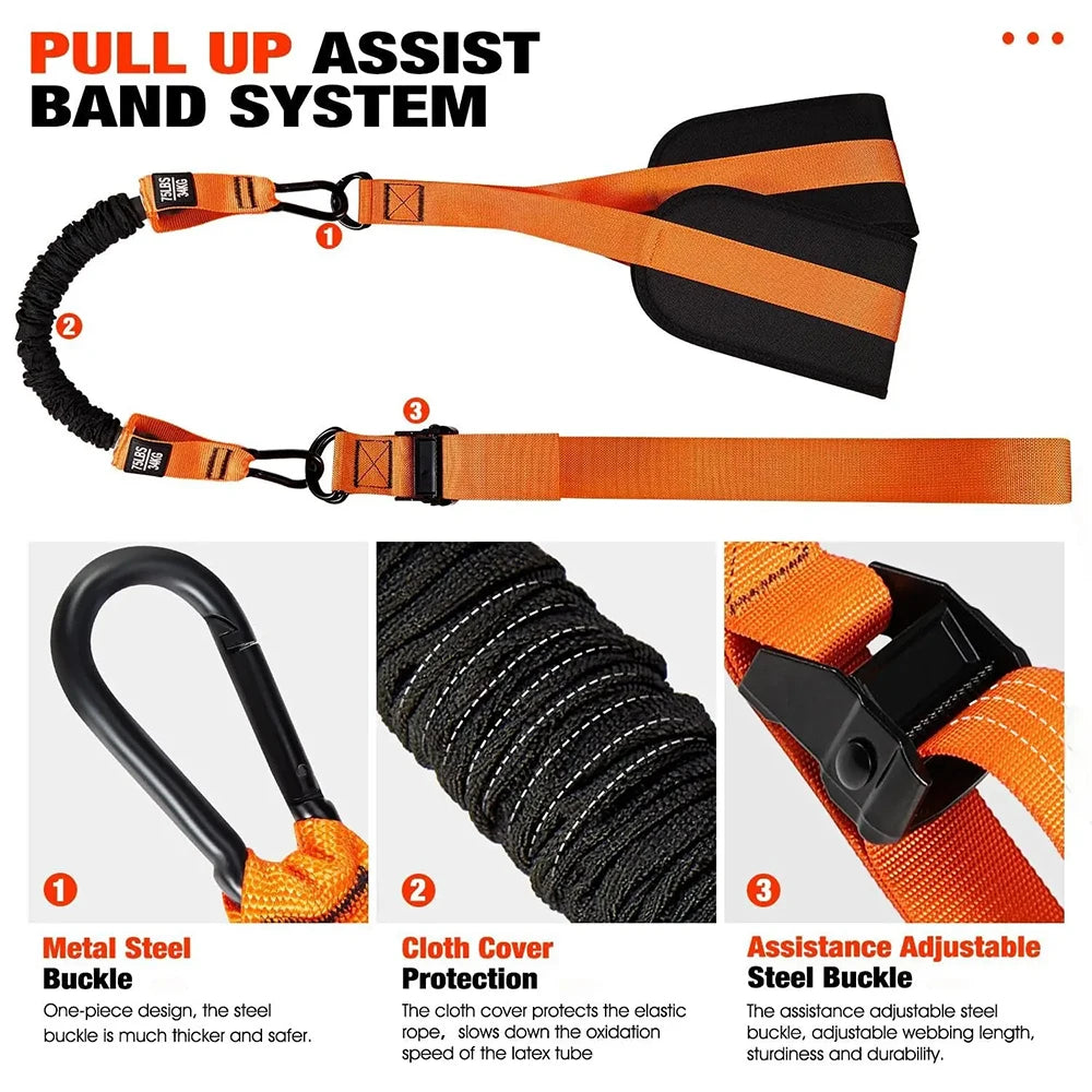 Pull Up Assistance Bands Set Heavy Duty Resistance Strap Pull-ups Assist for Men Women Hanging Training Upper Body Stretching