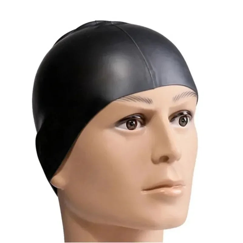 Badekappe Silikon Wasserdichte Schwimmhaube für Männer Frauen Erwachsene Kinder Badekappen Tauchausrüstung Elastische Kappen 2025