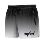 Hai-Grafik Herren Badeshorts Sommer Lässige Strandshorts mit Netzfutter Reißverschlusstaschen Schnell trocknende Badehose