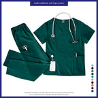 Niaahinn Scrubs Uniforms Sets Großhandel Medizinische Kasacks Stretch-Anzug Gesundheitswesen Pflegeuniform Unisex OP-Kasacks Damen Herren