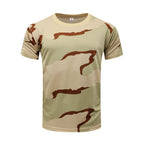 Outdoor Sports Men T-Shirts 3D Camouflage Quick Dry O Neck Short Sleeve Tops Shirt Camo Hiking Hunting T Shirt
