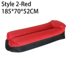 Outdoor tragbares aufblasbares Sofa Strand Faules Luftsofa Faltbarer Schlafsack Oxford-Stoff Campingmöbel 190x70cm