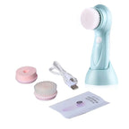 3-IN-1 Elektrischer Gesichtsreiniger, Gesichtsbürste, Reinigungsmaschine, Spa-Hautpflege, Massagegerät, Mitesserentfernung, Aufladbar