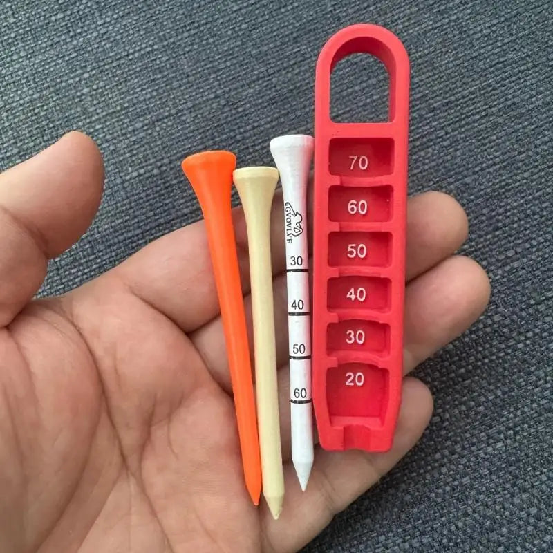 Golf Tee Elevator 3D Gedruckter Golf Tee Höhenmesser Tragbarer Tee Höhenversteller Präzise Platzierung bei 20-70mm Geschenk für Golfer