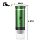 Kabellose elektrische tragbare Espresso-Kaffeemaschine für Auto & Zuhause, Camping-Kaffeemaschine, 3-in-1 Kapsel-Pulver-Reisekaffeemaschine