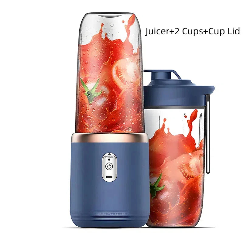 HOMEFISH Double Cup Multifunction Usb Fruit Mixers Juicers Portable Electric Juicer Blender Fruit Juicer Cup Food Milkshake