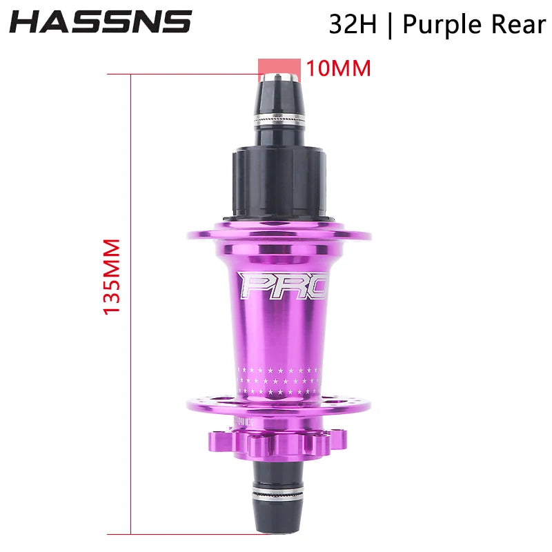HASSNS Noisy Cube Pro 7 Freilauf MTB Hinterradnabe 32 Loch Dirt Jump Bike Nabe Wechsel Fahrrad Cube 15*100/10*135MM Fahrradbuchsen
