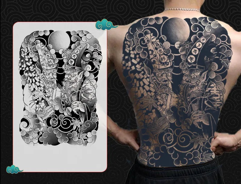 Magic Juice Tinte Wasserdichte Tattoo Aufkleber Große Größe Kräutersaft Temporäre Tattoos Männer Body Art Drache Tiger