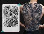 Magic Juice Tinte Wasserdichte Tattoo Aufkleber Große Größe Kräutersaft Temporäre Tattoos Männer Body Art Drache Tiger