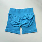 Impact Shorts 4.5" Nahtlos, hochelastisch, niedrig gerippter Bund, dezenter Po-Kontur-Shorts, Fitness Workout Yoga Gym Shorts