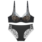 Luxuriöses Damen-Dessous-Set, sexy Spitzenstickerei, Unterwäsche, französischer dünner Cup, Push-up-BH, atmungsaktives Sommer-Mesh, Intimates BH-Sets