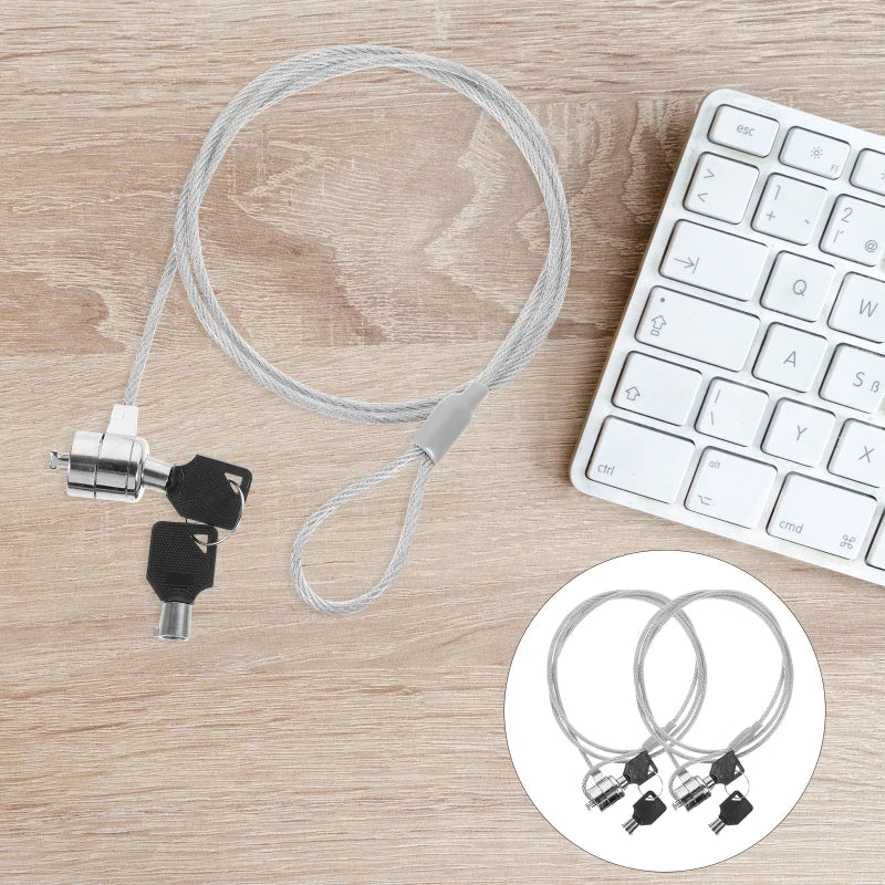 Laptop Lock Key Lock 1.2m Long Thick Anti Shear Steel Wire Lock Secure And Anti-theft