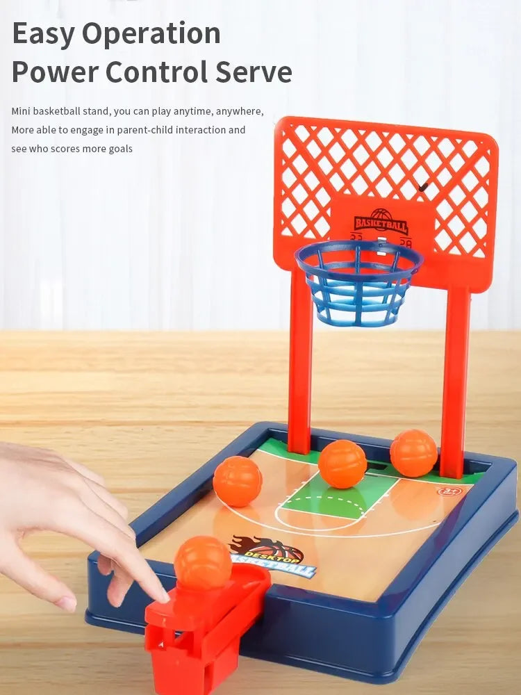 Basketballspiel. Mini-Tischplatte, tragbar für Reisen oder Büro. Spielset für drinnen und draußen. Lustiges Sport-Neuheitenspielzeug oder Geschenk