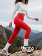 Sommerschlussverkauf High-Waist Yoga-Hose – 4-Wege-Stretch schnelltrocknende Leggings für Laufen Radfahren Fitnessstudio-Training